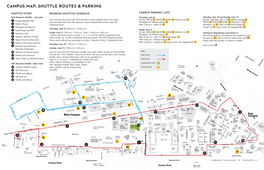 Campus Map, Shuttle Routes & Parking