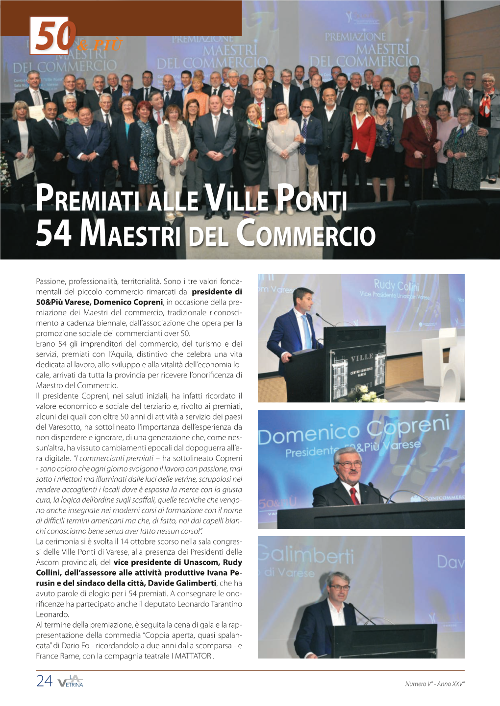 Premiati Alle Ville Ponti 54 Maestri Del Commercio