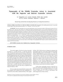 Topography of the Middle Genicular Artery Is Associated with the Superior and Inferior Genicular Arteries