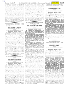 CONGRESSIONAL RECORD— Extensions of Remarks E2237 HON