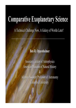 Comparative Exoplanetary Science