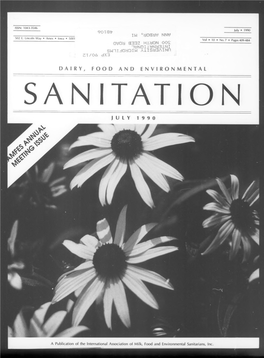 Dairy, Food and Environmental Sanitation 1990-07