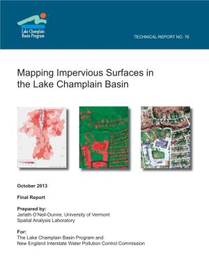 Mapping Impervious Surfaces in the Lake Champlain Basin