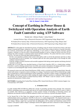 Concept of Earthing in Power House & Switchyard with Operation