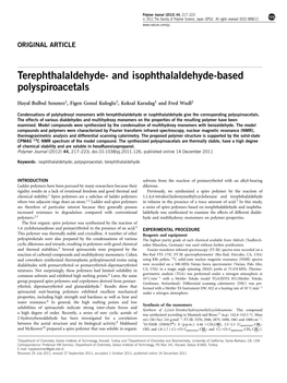 Terephthalaldehyde- and Isophthalaldehyde-Based Polyspiroacetals