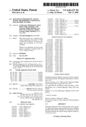 (12) United States Patent (10) Patent No.: US 6,261,537 B1 Klaveness Et Al