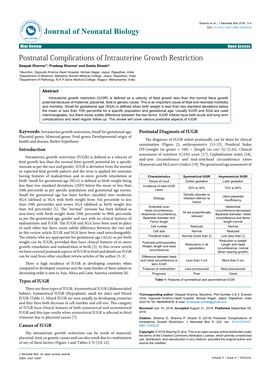 Postnatal Complications of Intrauterine Growth Restriction