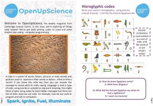 Openupscience Instead of Words – a Bit Like the Ancient Egyptians Did
