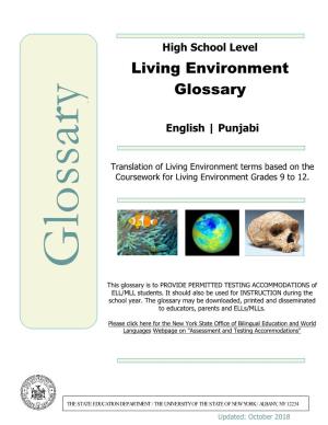 Living Environment Glossary