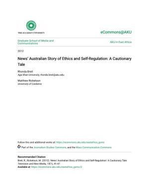 News' Australian Story of Ethics and Self-Regulation: a Cautionary Tale