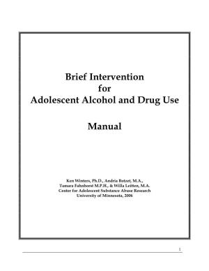 Teen Intervene Manual File
