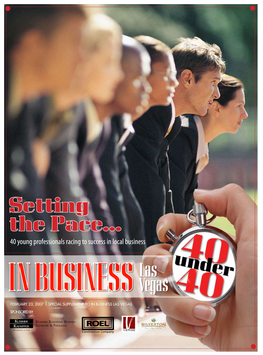 Setting the Pace... 40 Young Professionals Racing to Success in Local Business