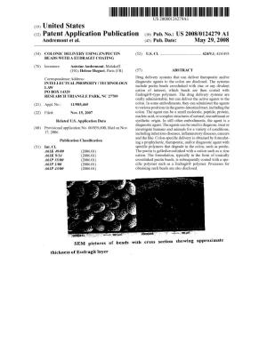 (12) Patent Application Publication (10) Pub. No.: US 2008/0124279 A1 Andremont Et Al