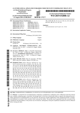 International Patent Classification: TR), OAPI (BF, BJ, CF, CG, Cl, CM, GA, GN, GQ, GW, A61K 31/09 (2006.01) A61K9/00 (2006.01) KM, ML, MR, NE, SN, TD, TG)