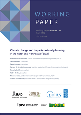 Climate Change and Impacts on Family Farming in the North and Northeast of Brazil