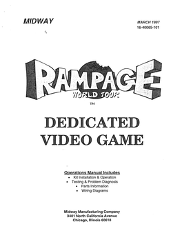 Rampage World Tour Operations Manual