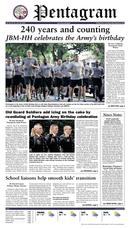 240 Years and Counting JBM-HH Celebrates the Army’Sbirthday