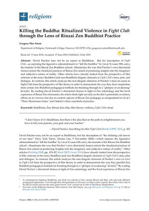 Killing the Buddha: Ritualized Violence in Fight Club Through the Lens of Rinzai Zen Buddhist Practice