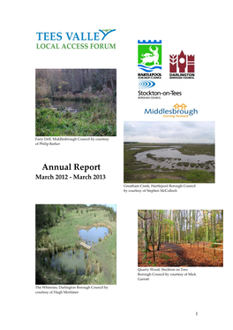 Annual Report March 2012 ‐ March 2013 Greatham Creek, Hartlepool Borough Council by Courtesy of Stephen Mccolloch