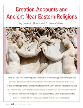 Creation Accounts and Ancient Near Eastern Religions