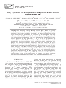 Melt Glasses in Martian Meteorite Elephant Moraine 79001