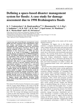 A Case Study for Damage Assessment Due to 1998 Brahmaputra Floods