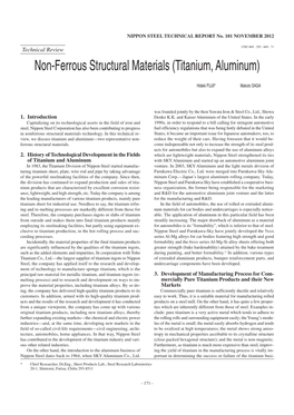 Non-Ferrous Structural Materials (Titanium, Aluminum)