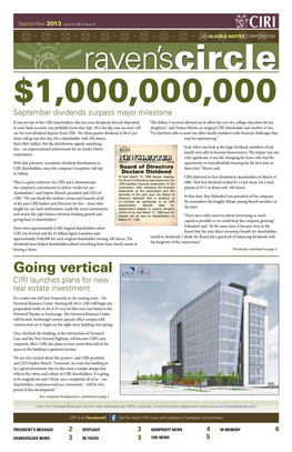 Going Vertical CIRI Launches Plans for New Real Estate Investment It’S a Name You Will Hear Frequently in the Coming Years – the Fireweed Business Center