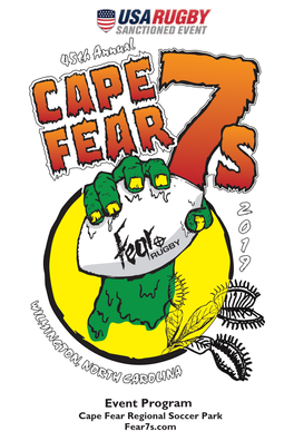 Event Program Cape Fear Regional Soccer Park Fear7s.Com Tournament Patron