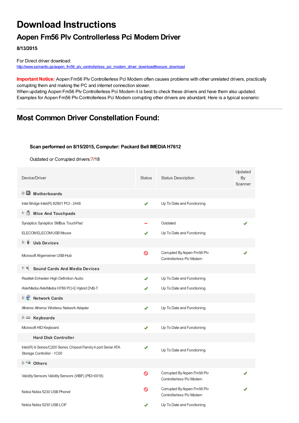 Aopen Fm56 Plv Controllerless Pci Modem Driver 8/13/2015