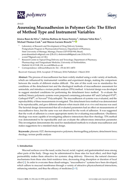 Assessing Mucoadhesion in Polymer Gels: the Effect of Method Type and Instrument Variables