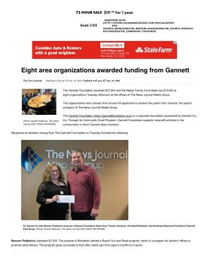 Eight Area Organizations Awarded Funding from Gannett