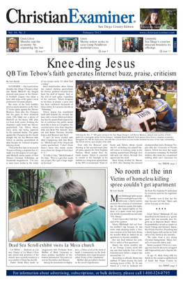 Knee-Ding Jesus QB Tim Tebow’S Faith Generates Internet Buzz, Praise, Criticism