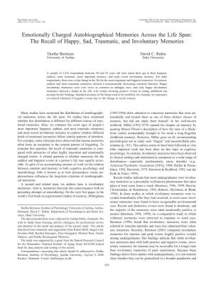 Emotionally Charged Autobiographical Memories Across the Life Span: the Recall of Happy, Sad, Traumatic, and Involuntary Memories