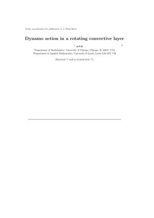 Dynamo Action in a Rotating Convective Layer