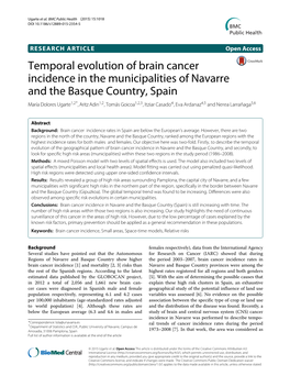 Temporal Evolution of Brain Cancer Incidence in the Municipalities Of