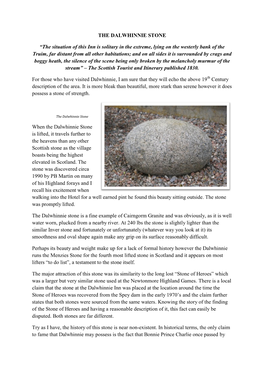 The Dalwhinnie Stone