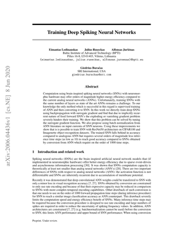 Training Deep Spiking Neural Networks