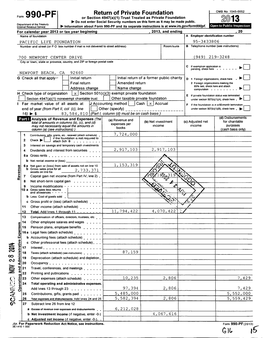 Form 990-PF Or Section 4947(A)(1) Trust Treated As Private Foundation Do Not Enter Social Security Numbers on This Form As It May Be Made Public