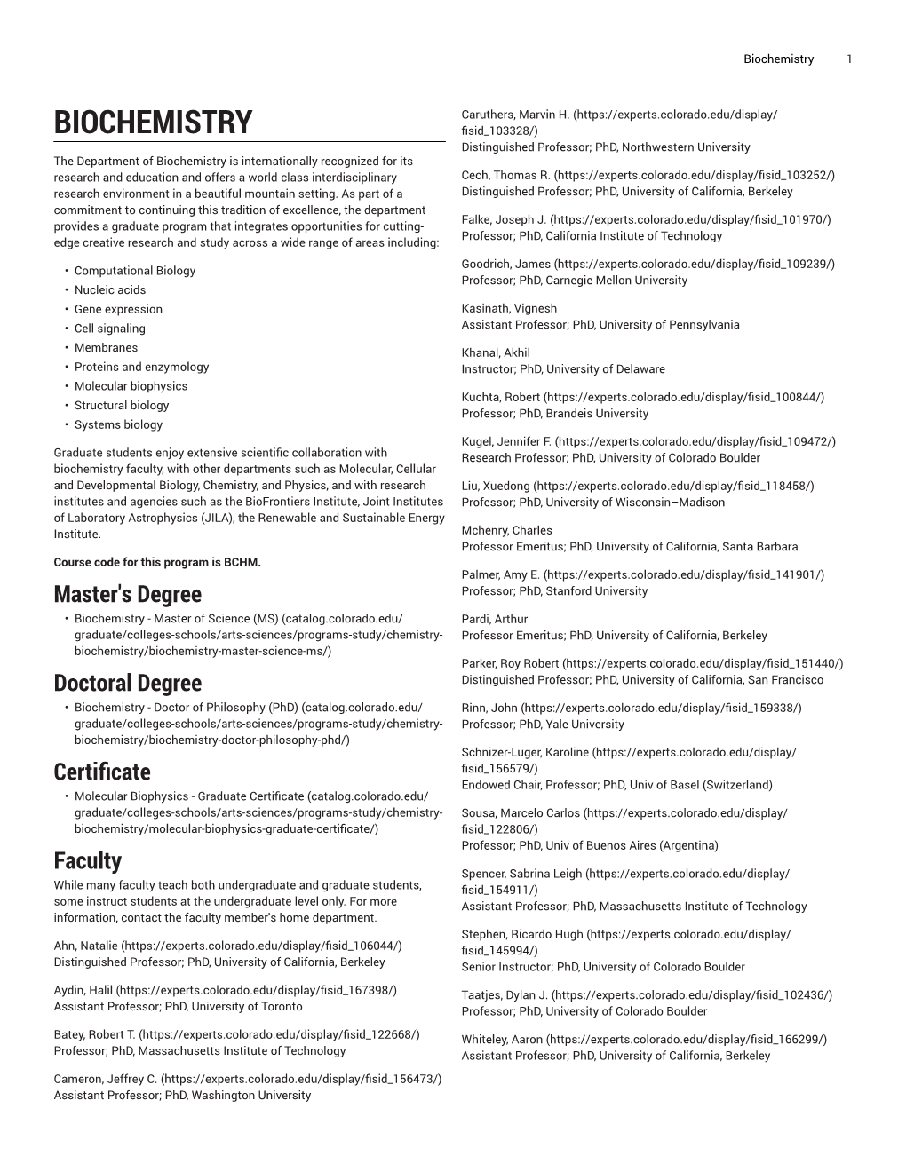 Biochemistry 1