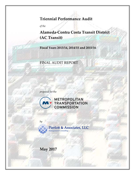 Triennial Performance Audit Alameda-Contra Costa Transit District