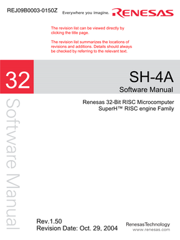 SH-4A Software Manual