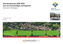 Woonprogramma 2020-2024: Naar Een Evenwichtiger Woningmarkt