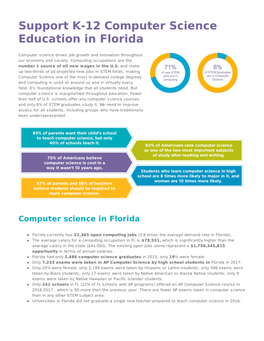 Support K-12 Computer Science Education in Florida