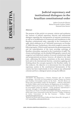 Judicial Supremacy and Institutional Dialogues in the Brazilian Constitutional Order 53