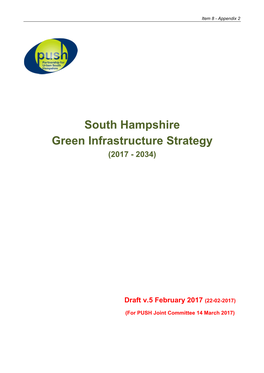 Green Infrastructure Strategy for South Hampshire