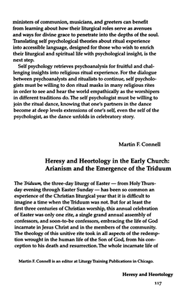 Heresy and Heortology in the Early Church: Arianism and the Emergence of the Triduum