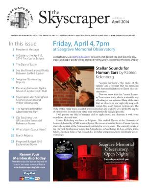 Newsletter Archive the Skyscraper April 2014