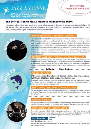 Jazz À Vienne Program