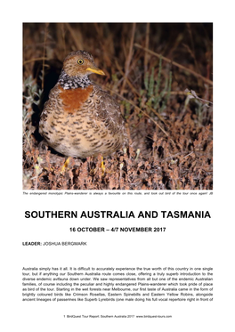 Southern Australia and Tasmania